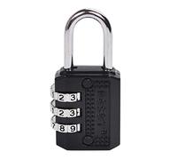 RESET-071 3-Digit Mini Combination Lock, Compact Number Lock for Lockers, Diary Lock, Boxes, Luggage, Suitcases, Backpacks - Ideal for On the Go, Black, 1 Pack
