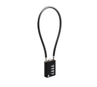 RESET-204 Resettable 4-Digit Cable Lock, 30 cm, 5 mm, 1 Pack, Black | The 30 cm cable balances easy handling with extra room for medium-length routes.