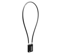 RESET-204 Resettable 4-Digit Cable Lock, 50 cm, 5 mm, 1 Pack, Black
