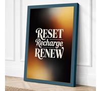 Reset Recharge Renew Canvas Wall Art Print 36x24 Inch (91 x 61 cm)