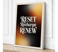 Reset Recharge Renew Canvas Wall Art Print 36x24 Inch (91 x 61 cm)