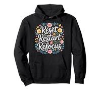 Reset Restart Refocus Growth Productivity Mindset - Pullover Hoodie