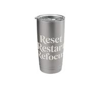 Reset Restart Refocus Growth Productivity Mindset - Stainless Steel Insulated Tumbler