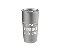 Reset Restart Refocus Growth Productivity Mindset - Stainless Steel Insulated Tumbler