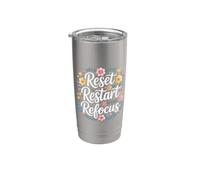 Reset Restart Refocus Growth Productivity Mindset - Stainless Steel Insulated Tumbler
