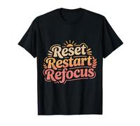Reset Restart Refocus Growth Productivity Mindset T-Shirt