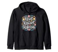 Reset Restart Refocus Growth Productivity Mindset - Zip Hoodie