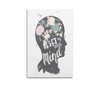 Reset Your Mind MindfulnessClassic Aesthetic Poster Decorative Painting Canvas Wall Art Living Room Poster Bedroom PaintingUnframe-style 24x36inch(60x90cm)