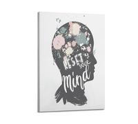 Reset Your Mind MindfulnessClassic Aesthetic Poster Decorative Painting Canvas Wall Art Living Room Poster Bedroom PaintingFrame-style 16x24inch(40x60cm)