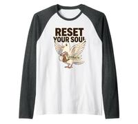 Reset Your Soul Sabbath Christian Rest Faith Dove Bible Day Raglan Baseball Tee