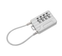 Resettable Combination Cable Padlock with 4-Digit Code and Gym Lockers | Sturdy Stainless Steel Body with Flexible Thickened Steel Cable, Pry-resistant Design for Tool Security