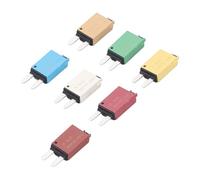 Resettable Fuse Breaker Kit, 7Pcs 5A 7.5A 10A 15A 20A 25A 30A Plug-In Circuit Breaker Manual Reset Atc Ato Blade Fuse Protector 32V DC, for All Kinds of Electrical Systems