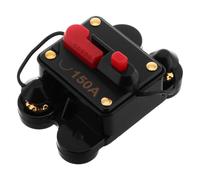 Resettable Marine Rv Circuit Breaker Manual Reset Overload Protector | Plastic Alloy Build, Black Finish, for Yacht Systems, Trolling Motors, Vehicle Engine Bay