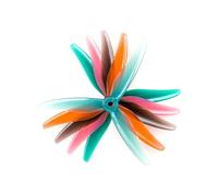 ResGcx 51466 V2 Reinforced 5-Inch 3-Blade Propeller Assembly 5.1x4.6x3 Polycarbonate For FPV Racing and UAV Power Systems, M5 Shaft 12CW 12CCW (24PCS Gray)(V2 Color random)