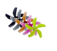 ResGcx D51-5X2 Reinforced 51mm 5-Blade Ducted Propeller Set For RC Drone and Compact Quadcopter Propulsion Maintenance Part (4 Pairs)(Orange)
