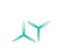 ResGcx Reinforced 7-Inch 3-Blade Propeller Assembly 7050 Polycarbonate Rotor For Professional Aerial Photography Drones and 2806.5 2808 Power Systems 5mm Shaft (2 Pairs)(Clear Green)