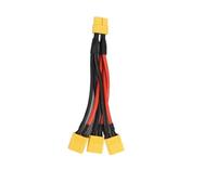 ResGcx XT60 Connector Set 1 to 2/3 Parallel Splitter or Bare Wire 14AWG for RC Lipo FPV Drone 1pc(XT60 1 F TO 3 M)