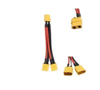 ResGcx XT60 Connector Set 1 to 2/3 Parallel Splitter or Bare Wire 14AWG for RC Lipo FPV Drone 1pc(XT60 1 F TO 2 M)