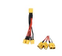 ResGcx XT60 Connector Set 1 to 2/3 Parallel Splitter or Bare Wire 14AWG for RC Lipo FPV Drone 1pc(XT60 1 M TO 3 F)