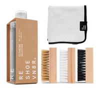 Resheovn8r Essential Kit 5 Piece Set Trainer Care Shoe Cleaning 3 Brushes Microfiber Towel 4 oz of Solution 50 Cleans