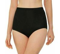 reshmen® 3 Womens Midnight Briefs Full Cotton Knickers Ladies Full Maxi Soft Stretchy Brief Women Cotton Pants Underwear Ideal daily wear (3 Knickers) Black,20