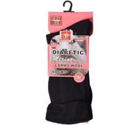 reshmena® 1 Diabetic Merino Wool Thermal Socks Women's Wool socks Extra Warm Thick Non Elastic Soft Wide Top Womens Socks Womens Walking thermal Socks Merino Size 4-8 Black
