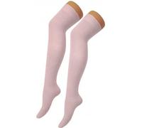 reshmena® 1 Womens Over The Knee Plain Socks, Girls Plain Over The Knee High Socks Cotton Rich Thigh Socks Leg Warmer Womens Casual Thigh High Sock Daily Wear, Baby Pink OTK