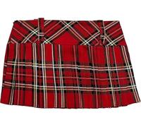 reshmena® 12″ Womens Skirt Scottish Tartan Plaid Pleated Mini Kilt Skirt, 23 cm (9″) & 30 cm (12″) Length, Elastic Waistband, Pleated Skater Style Skort Tartan Red Size 12