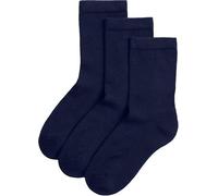 reshmena® 3 Pairs Children’s Plan School Socks Boys & Girls Cotton Rich Breathable Cotton Socks Kids Back to School children casual socks Girls socks Children School Socks, Size (6-8) NAVY