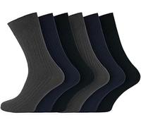 reshmena® 3 Ribbed Socks Men Cotton Diabetic Socks Men's Socks Extra Stretch Sock's Mens Non Elastic Ribbed Sock's Mens Socks Size (6-11) BNG