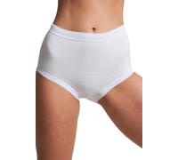 reshmena® 3 Womens Brief Knickers High Waist Womens Full Mama Cotton Rich Briefs Ladies Full Maxi Mama Brief Women Maxi Briefs Full Mama Panties Underwear Size OS White