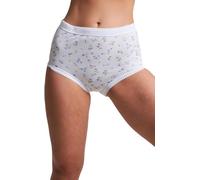 reshmena® 3 Womens Brief Knickers High Waist Womens Full Mama Cotton Rich Briefs Ladies Full Maxi Mama Brief Women Maxi Briefs Full Mama Panties Underwear Size XOS Floral