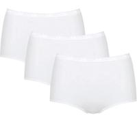 reshmena® 3 Womens Midnight Briefs Full Cotton Knickers Ladies Full Maxi Soft Stretchy Brief Women Cotton Pants Underwear Ideal daily wear (3 Knickers) White, 22