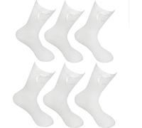reshmena® 6 Girls' Ankle Bow Socks Girls Cotton rich school Socks with Fluffy Ribbons Bow, Back to School Sock's Uniform Party Wear Comfort Fit Kids School Sock Size Size 12-3 White AB