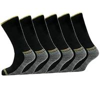 reshmena 6 Mens Work Diabetic Crew Socks Cushioned Bottom Heavy Duty Reinforced Heels & Toes industrial socks Breathable Boot Socks