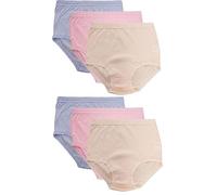 reshmena® 6 Woman Briefs Ladies Cotton Rich Knickers Maxi Mama Brief Underwear Women Every Day Mama Brief Cotton Stretch Girls Panties Briefs Pastel XXXOS