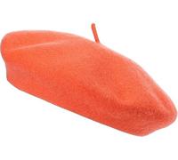 reshmena® Adult Beret Hat Women French Style Wool Hat Plain Classic Color Berets Hat's Unisex Soft Warm Outdoor Vintage Artist Hat's Beanie Unisex Beret Orange