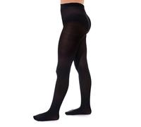 Reshmena® Girls Cotton Tights - Kids Uniform School Tights Plain, Warm, Thick, Winter, Super Soft (Pack 1) Black, 13-14 Yrs