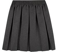 reshmena® Skirt Girls School Uniform Skirt Back to School Uniform Skirts - Kids Girls Summer Skirts Formal Dress Bottom Round Pleated Stretch Skirt 8-9 yrs Grey