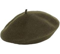 reshmena® Womens Classic French Beret Hat, Red Wool, Traditional Style Beret Hat Women Wool Solid Color French Style - Vintage Women's Berets for Ladies UK Artist Hat Beret Khaki