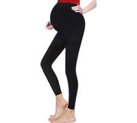 reshmena® Women's Maternity Full Length Leggings Belly Support Maternity Leggings Over Bump Stretchy Adjustable Pregnancy Pants High Waisted Pregnant Women Pants Legging 12 Black