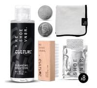 RESHOEVN8R x Culture Shoe Cleaning Kit with Collectible Coin - Sneaker Cleaner Set for Mesh, Canvas, Suede, Knit, Leather Shoes - 4oz Shoe Cleaner Solution, Brush, Sneaker Wipes, Microfiber Towel