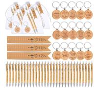 Resholder 120 Pcs Easter Christian Gifts Include Bible Verse Retractable Ballpoint Pens Inspirational Keychain Kraft Tags Organza Bags for Graduation Religious Mother Day Appreciation Party Favors