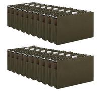 Resholder 20 Pcs Legal Size Hanging File Folders with Tabs Reinforced Hanging Box Bottom Folders Expandable, 2'' Expansion for Extra Capacity Standard File Folders for Filing Cabinet Home File (Green)