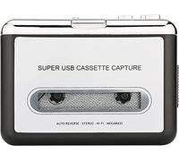 Reshow Cassette Player Portable with Headphones Tape Player Audio, Tape to Digital Converter, Convert Cassette Recorder to iPod Format, Compatible with Laptops and PCs (Silver)