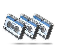 Reshow Dictating Blank Microcassette Tapes - Microassette Tapes for Recording MC-60 Minutes Suited for Lectures and Seminars -3 Pack