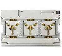 FaNaTtik Resident Evil 4 - Level 3 Limited Edition Replica Keycard - Antique Silver & Bronze Coloured Metal Collectible, Numbered Replica with Display Stand, Officially Licensed