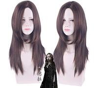 Resident Evil 8-Village Cassandra-Cassandra-Maroon Medium Long Cos Wig + Wig Cap Cosplay Anime Wig Coser