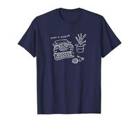 Resident Evil Line Art (A) T-Shirt, Men, Navy Blue, Medium
