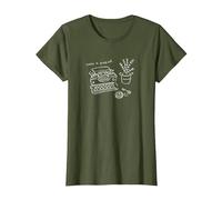 Resident Evil Line Art (A) T-Shirt, Women, Olive Green, X-Large